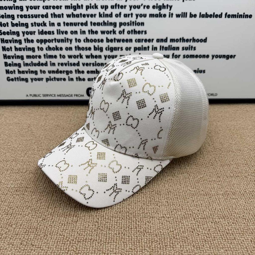 Temperament Full Diamond Baseball Cap Women's Mesh Breathable Mesh Cap Small Versatile Anti-UV Sun Cap