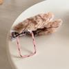 Plush Bow Diamond Lattice Rabbit Ears Phone Case for iPhone 17/16 Pro Max