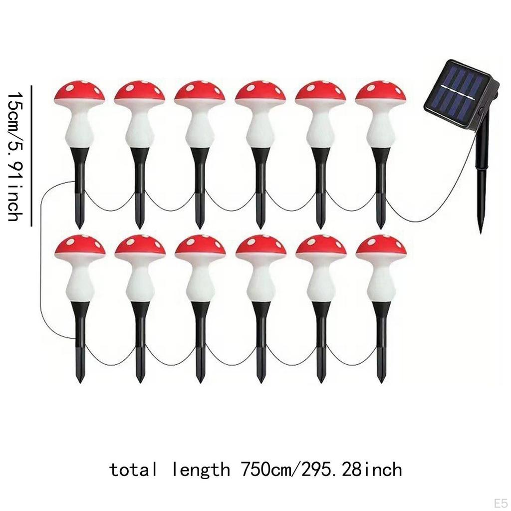 Garden Mushroom Lamp Accessories Art Gardening Gifts Pathway Light Landscape Ornament for