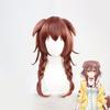 Anime VTuber Inugami Korone Cosplay Wig Hololive Gamers Girl Ears Long Wavy Braided Hair Brown Braids Synthetic Hair