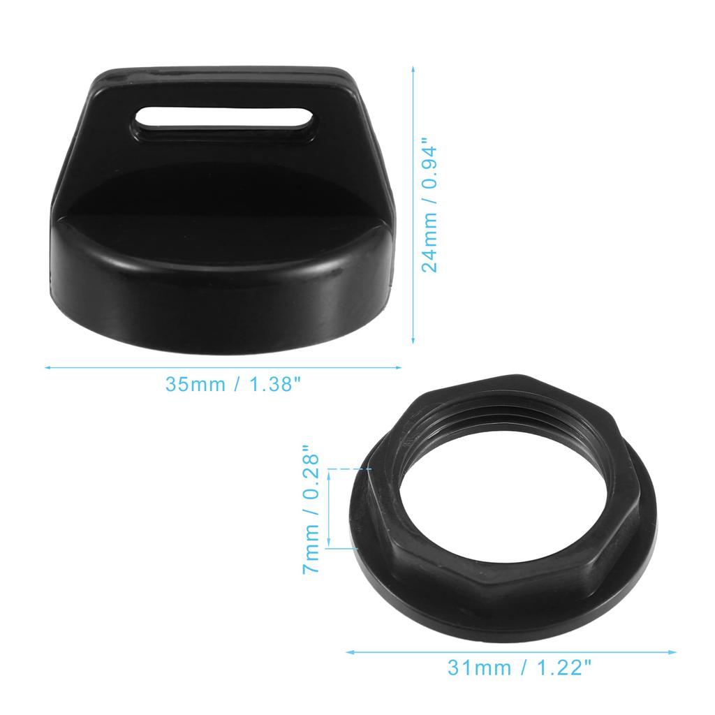 ACROPIX Zündschalter Schlüsselanhänger Abdeckung Schale Gehäuse Dekorative Abdeckung Kompatibel mit Po laris Kompatibel mit RZR XP1000 Schwarz 2 Stück