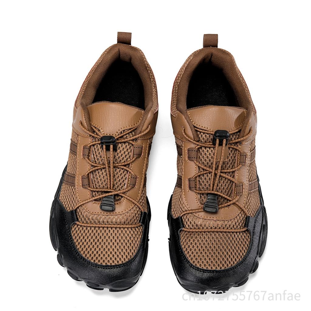 Summer Large Size Outdoor Sports Trekking Shoes Breathable Mesh Rubber Sole Non-slip Fishing Hiking Diving Beach Walking Shoes