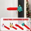 Christmas Decorations Door Handle Covers with Hanging Bells Soft Christmas Decors Xmas Pendant For Family Festives Accessories