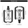 Aluminum Alloy Bicycles Pedals Nonslip Wide Flat Pedals Reflective Sheet Safety Cycling Platform Pedals for Road Bike