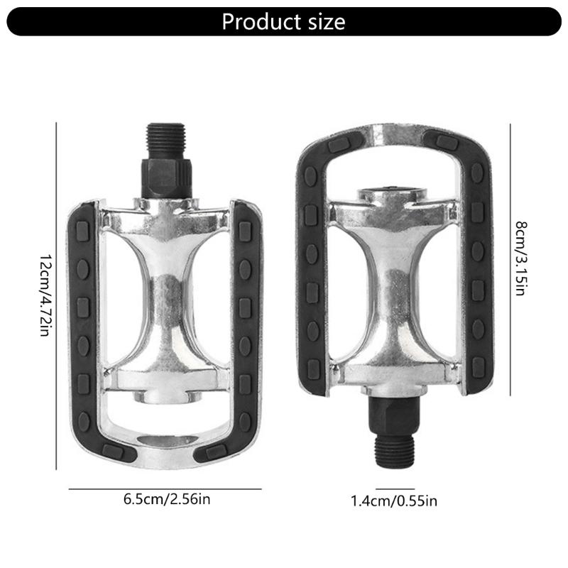 Aluminum Alloy Bicycles Pedals Nonslip Wide Flat Pedals Reflective Sheet Safety Cycling Platform Pedals for Road Bike