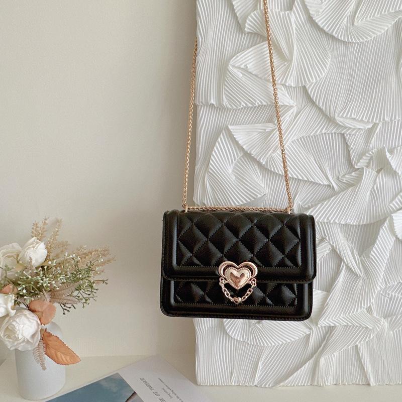 

Small square bag summer new trend fashion diamond chain shoulder bag high texture versatile niche messenger bag one size fits all