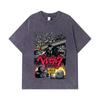 275 GSM Washed T-shirts 100% Cotton Berserk V3 Abyssal Stone Print Unisex Heavy Cotton T Shirt