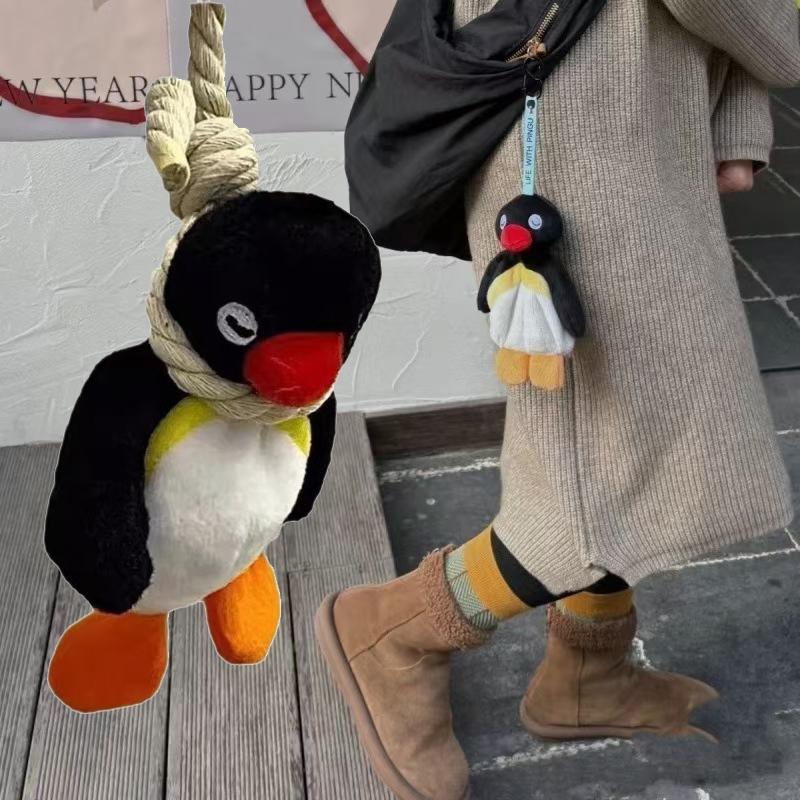 Non-Toxic 16Cm Lovely Penguin Plush Keychain Cute Penguin Doll Backpack Pendant Creative Animal Doll Keychain Children Women Bag Accessories
