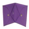 Used 9212 Calvi 7946 Chevre Mysore Goatskin Bag with Gold-stamped Logo and Purple Snap Buttons. Excellent Condition.