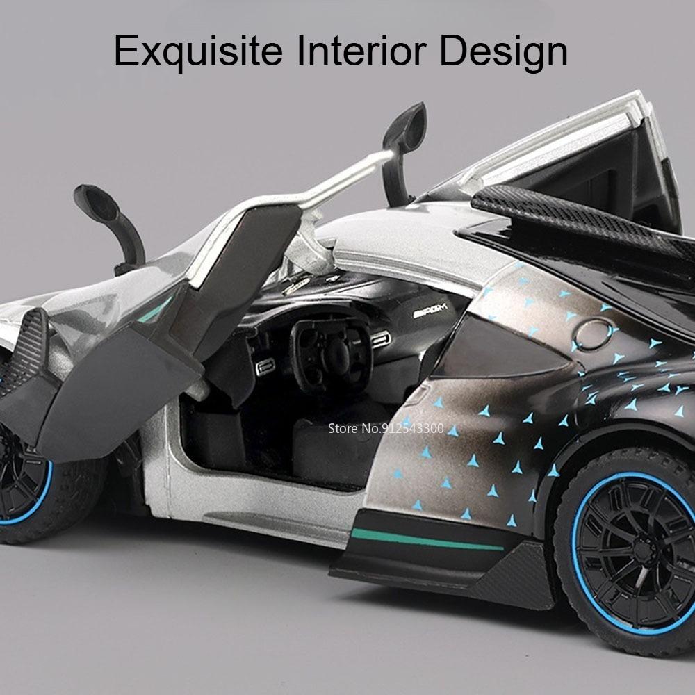 1:32 ONE 300SL Oldtimer Modell Spielzeug Türen Öffnen Legierung Karosserie Exquisites Interieur Fahrzeug Musik Licht Modelle Geschenke für Kinder