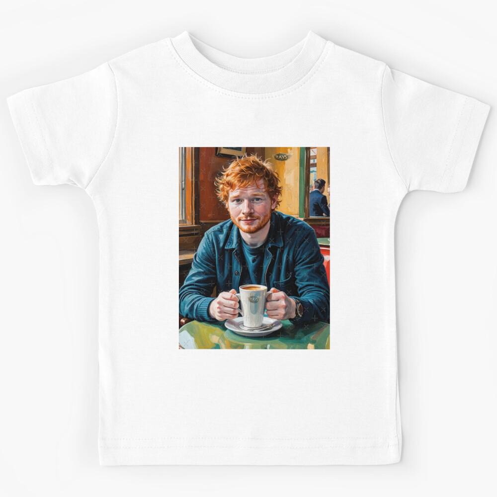 Retro Ed Sheeran Oversized Portrait For Music Fans Gift For Concert Lovers Kids T-Shirt 140