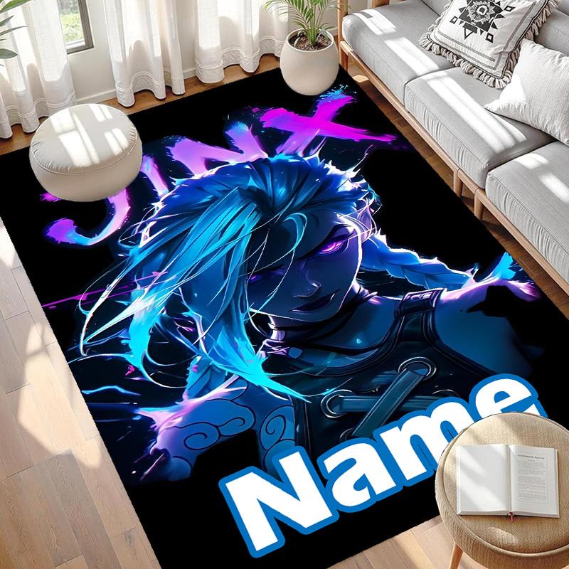 Custom Name Personalized Jinx Print Carpet, Versatile Home Decor Rug, for Playroom, Apartment, Balcony, Entryway, Hallway Gift