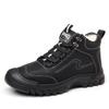 Northeast large cotton shoes new thick-soled winter velvet leather high-top snow boots casual men's shoes wool men's cotton shoes