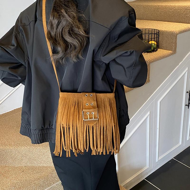 Minimalist Faux Suede Small Square Bag With Zipper Closure For Daily Casual Use