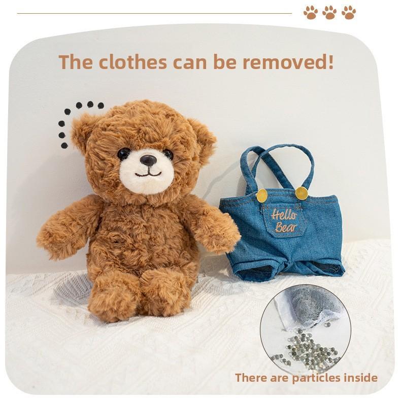 Cute Teddy Bear Plushie Doll With Strap Pants Design For Kids Sleep Gift Pillow
