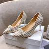 New shallow pointed single shoes women's fashion high heels women's fine heels fashion versatile high heels
