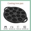 Hemoton Cast Iron Takoyaki Pan, Nonstick Grill Pan, 15 Holes Octopus Ball Meat Ball Griddle, Snail (Black)