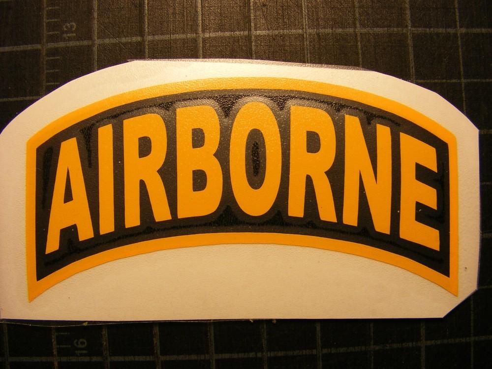 US Army Airborne Tab Sticker Vinyl Decal, Airborne Tab, Airborne Unisex T-Shirt XXXXL