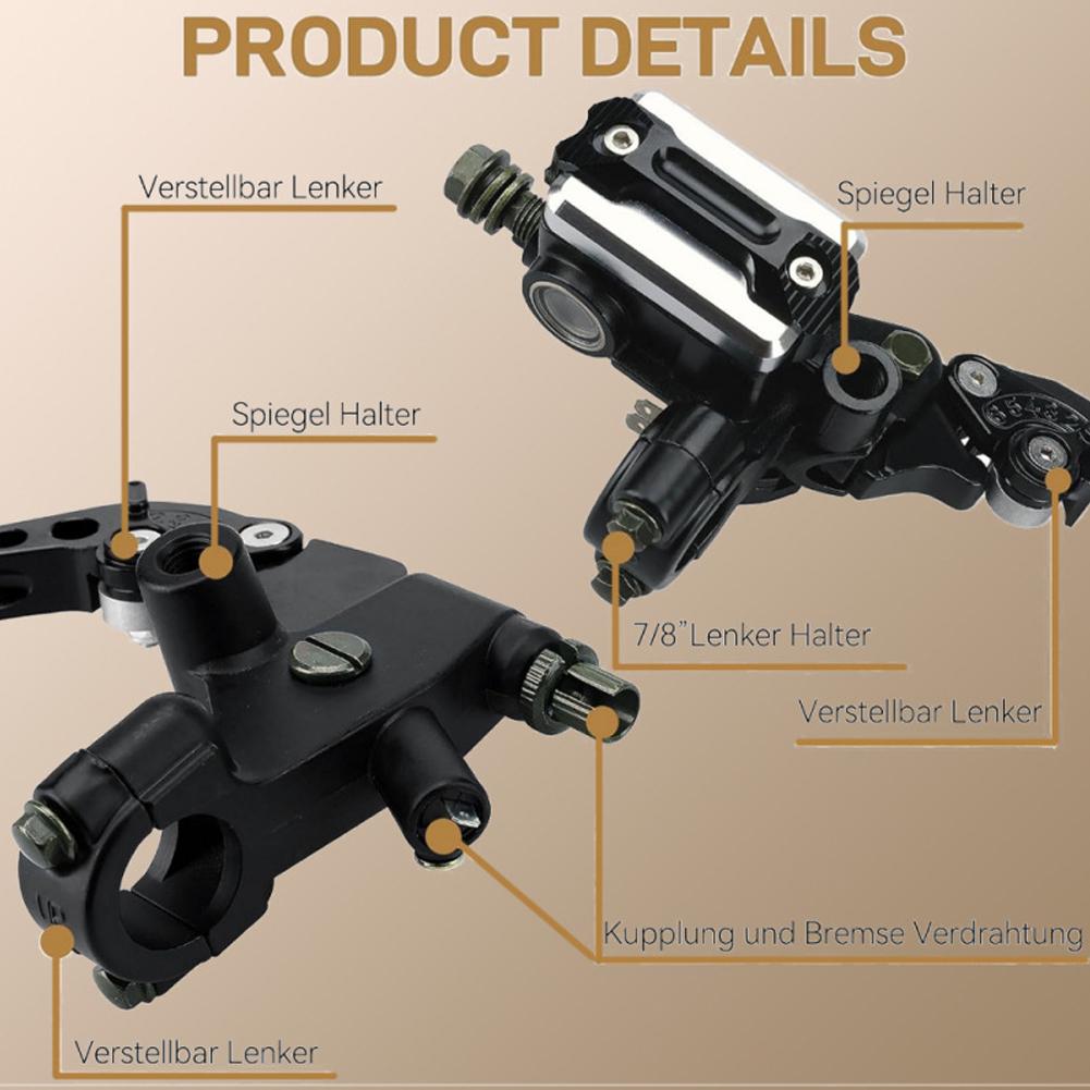 1Pair Brake & Clutch Master Cylinder Levers For Motorcycle Brake Clutch Master Cylinder Levers Universal Aluminum Handlebar Good