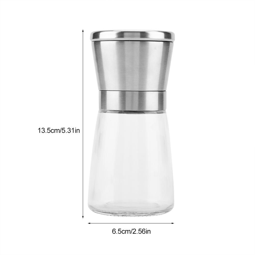 Stainless Steel Manual Pepper Herbs Mill Shaker Spices Salts Kitchen Grinding Tool
