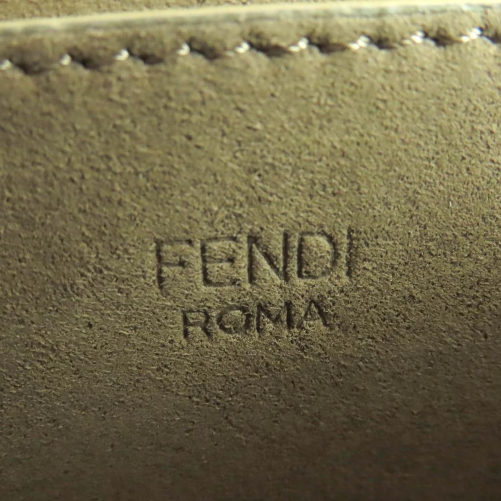 Excellent FENDI Shoulder Bag C'mon Small Brown Leather Women 8BS082 Used