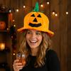 Group Performance Costume Gear Halloween Pumpkin Hat for Kids Adults, Funny Plush Foldable Fabric Party Cap Witch Costume, Cosplay, Stage Performances