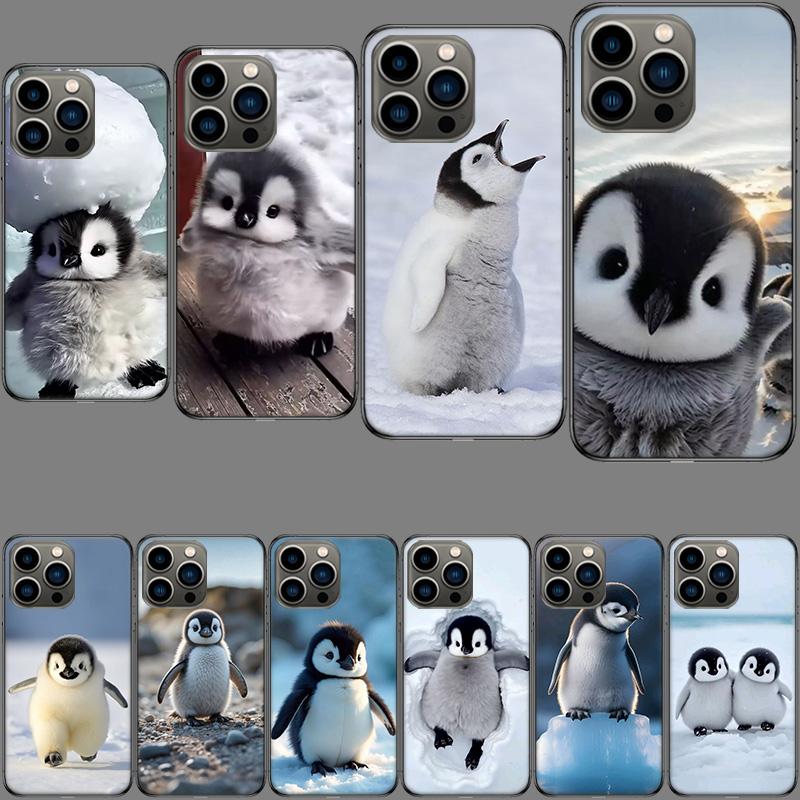 Penguin Baby Healing Phone Case For Iphone 16E 15 Pro 14 Plus 17E 16 17 Pro Max Air 11 12 13 Mini Shockproof Capa Cute Cover