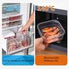 1pc Fridge Storage Box Organizer Fresh Keeping Fridge Freezer Meat Vegetables Fruits Sealed Box Container Heatable