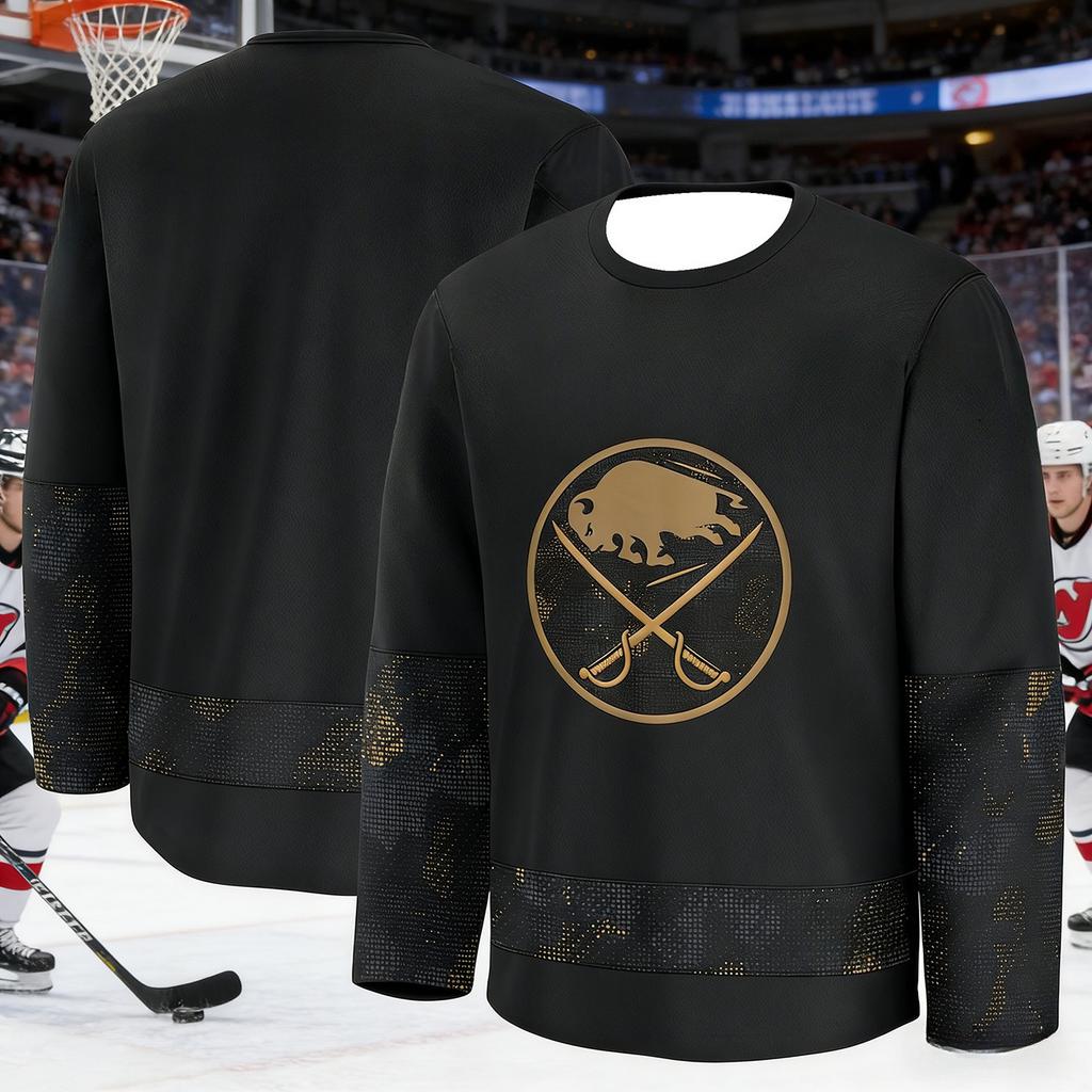 Men's New Ice Hockey Game and Training Jersey, Breathable and Quick-Drying 3D Printed Long Sleeve T-Shirt for Men and Women Kids