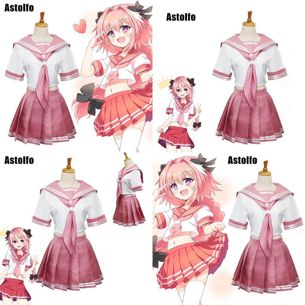 High-quality Astolfo Cosplay Costume Halloween Uniform Outfit For Women