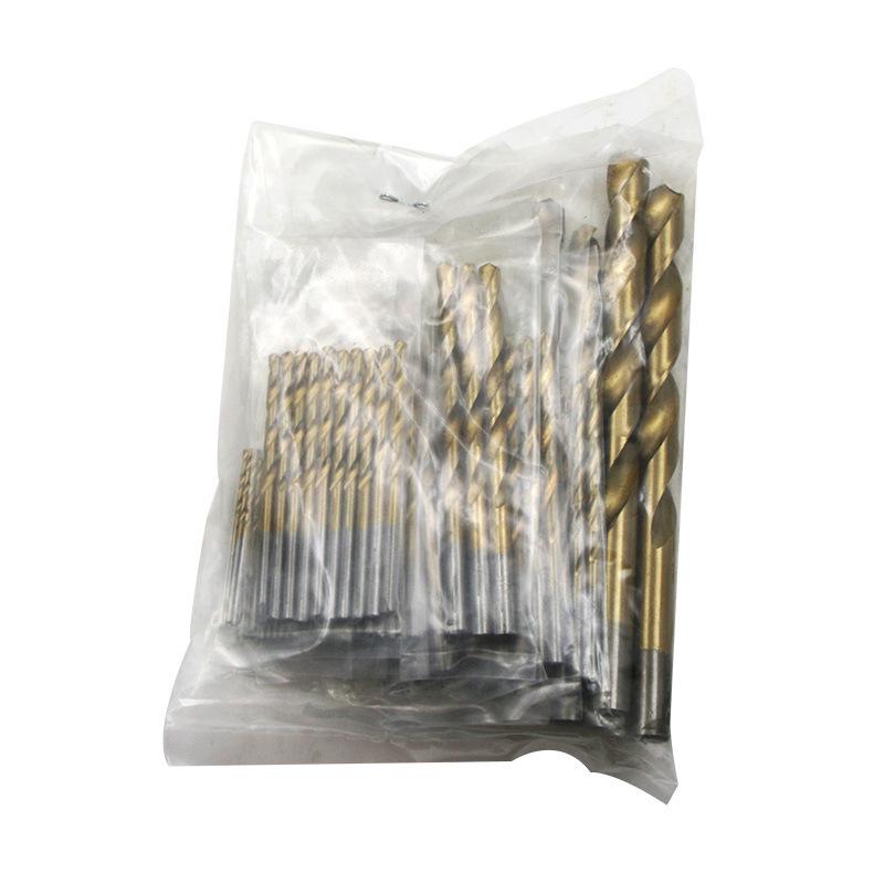 99-Piece Titanium-Plated High-Speed Steel Twist Drill Bit Set (1.5mm-10mm) with Straight Round Shank for Hand Drills