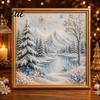 Christmas Gem Art DIY Faux Pearl Kit Winter Scene Painting Wall Decoration 3D Sparkling Animal Craft Kit for Adults Holiday Decor Supplies