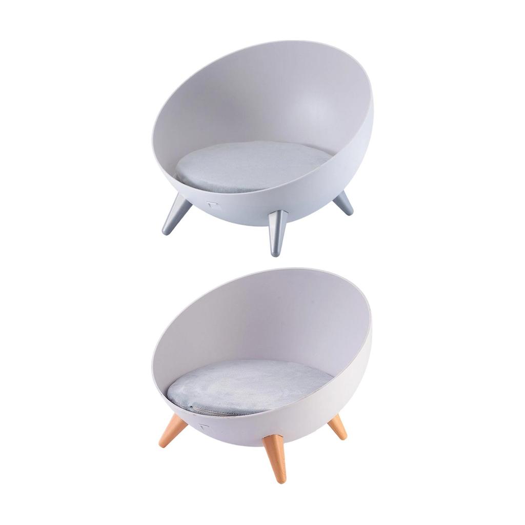 Elevated Cat Bed Stool for Indoor Cats Creative Cat Supplies Round Nordic Hemispherical Sofa Chair with Removable Cushion