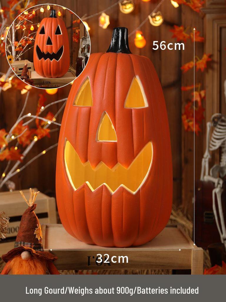 Luminous Halloween Pumpkin Lantern Decoration - Large Outdoor Display for Shopping Malls and Events