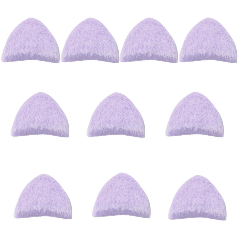 10Pcs Furry Kitten Ears Charm Sewing Plush Ears Appliques Assorted Color for Hair Accessories Clothing Embellishments