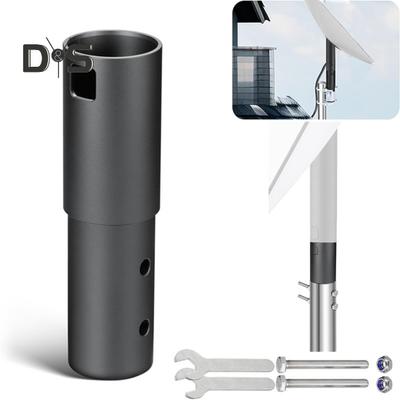 Soporte Adaptador de Montaje en Pared Fuerte Carga Simple Instalación Adaptador de Tubo Kit de Montaje de Aleación de Aluminio para Antena Starlink V2