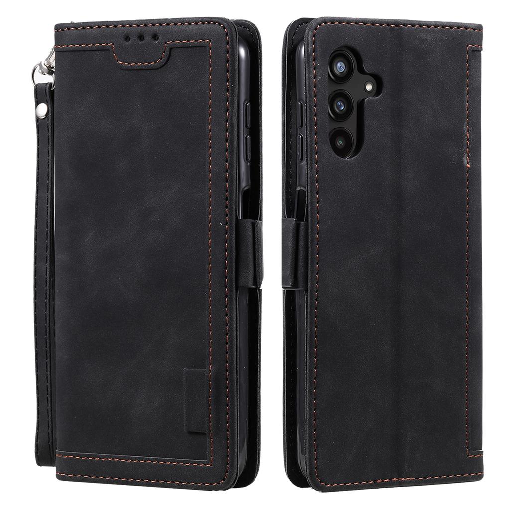 For Samsung Galaxy S25 FE Case RFID Blocking Wallet Stand Leather Phone Cover with Wrist Strap