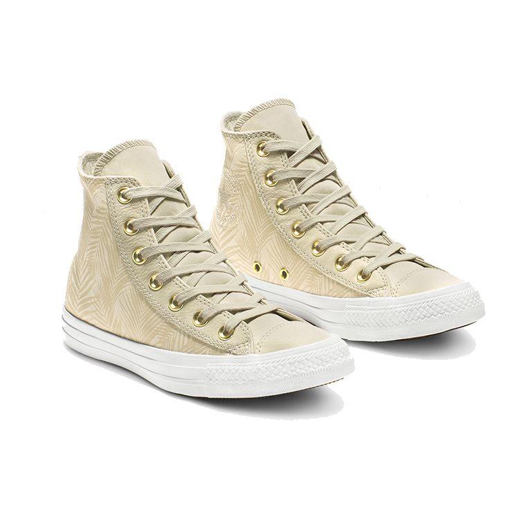 Converse Chuck Taylor All Star Summer Palms High Top Lace-Up Canvas Shoes Women Sneakers Light-Brown 564121F