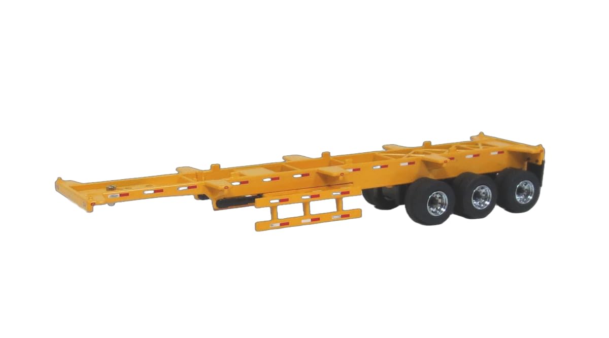 

Diecast Master Scale 40ft Skeleton Trailer with Safety Fully 91024B 1/50 Guard, Yellow, Assembled,