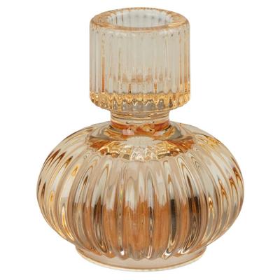 Decorative Glass Candlestick Yellow