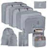 Seven-Piece Travel Storage Set: Wash Bag, Clothes, Underwear Organizer & Folding Sub-Pack