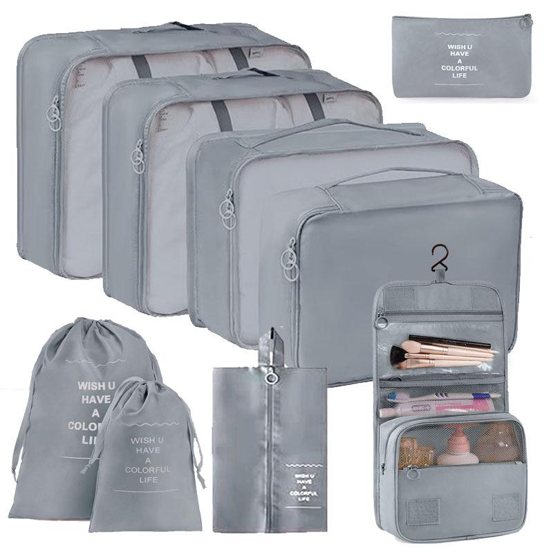 Seven-Piece Travel Storage Set: Wash Bag, Clothes, Underwear Organizer & Folding Sub-Pack
