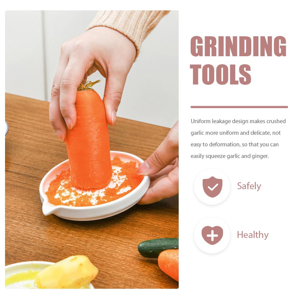 Complementary Food Grinding Tool Fruit Milling Plate Garlic Masher Ceramic Garlic Grater