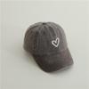 New Baby Embroidery Love Baseball Hats Retro Boy Girl Sunscreen Hat Solid Children Peaked Cap Outdoor Vacation Kids Cotton Caps