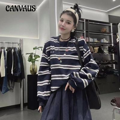 Autumn Plus Size Embroidery Letter Long Sleeve Sweatshirt Women's Retro Tide Top