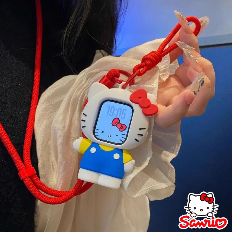 Cute 3D Cartoon Hello Kitty Strap Protector Case Silicone Case For Watch Series 11 10 9 8 7 6 5 4 3 2 Se Protective Cover