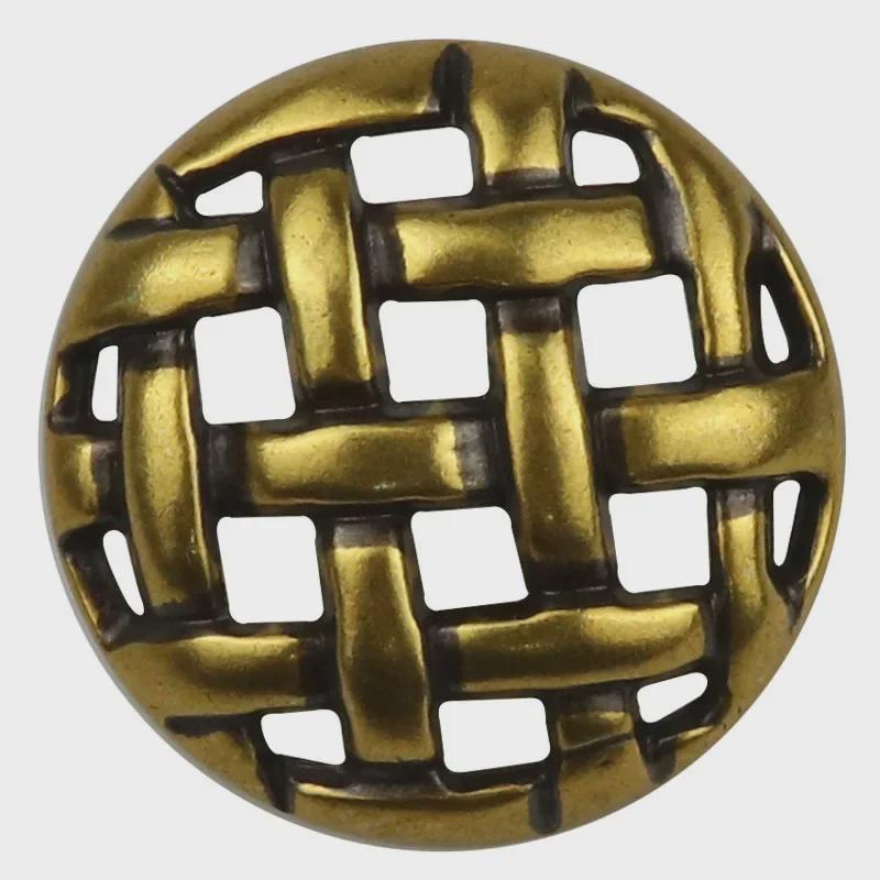 Yisen ESSTUDIO Retro-Style Metal Button Fur Tweed Coat Jacket