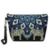 International Station Portable Hand Carry Cosmetic Bag Pattern Starting Pu Retro Elephant Two-Sided Printing Daily Storage Bag