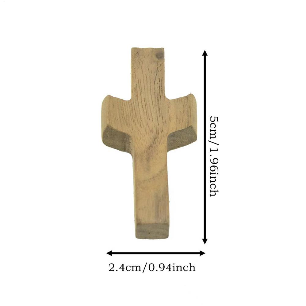 Карманные деревянные кресты Деревянные кресты Маленький размер Поддержка Ручная работа Изысканный Для держания в руке Поделка Многофункциональный белый