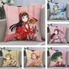 Cuye N-Nico YazawaS Cushion Cover Soft Plush Fabric Double-Sided Printed Sofa Cushion Cover for All Seasons Home Decor Gift